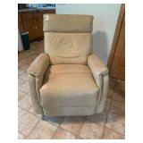 Oversized leather-like swivel recli...
