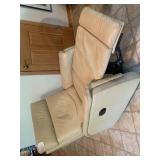 Oversized leather-like swivel recli...