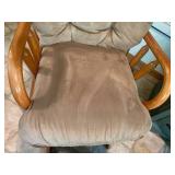 Wood glider rocker with ottoman...