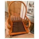 Wood glider rocker with ottoman...
