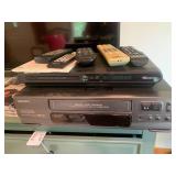 Samsung flat screen TV with VHS and...