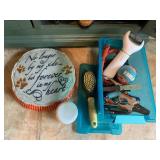 Dog items - books, grooming supplie...