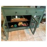 Wood TV stand/cabinet on rollers...