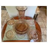Pink depression glassware...