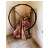 Vintage boxing gloves and bag and h...