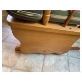Wood rocker with upholstered cushio...