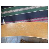 Wood rocker with upholstered cushio...