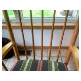 Wood rocker with upholstered cushio...