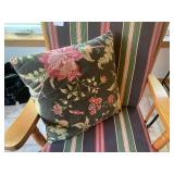 Wood rocker with upholstered cushio...