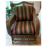 Wicker chair with cushions...