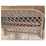 Wicker chair with cushions...