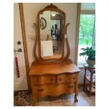 Dresser with wishbone and beveled m...