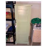 Wood painted cabinet and contents...
