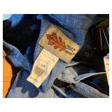 Carhartt coveralls, sweater shirts,...