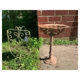 Metal bird bath, decorative metal p...