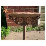 Metal bird bath, decorative metal p...