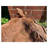 Metal bird bath, decorative metal p...