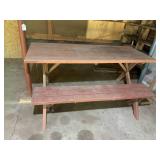 Wood picnic table and bench...
