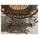 Wicker and metal baby buggy, as is ...