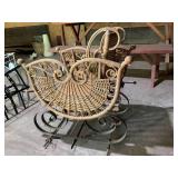 Wicker and metal baby buggy, as is ...