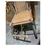 Wicker and metal baby buggy, as is ...