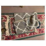 Chair and rugs...