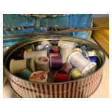 Sewing notions; all on top 2 shelve...