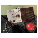 Boxing/punching bag, hanger and glo...