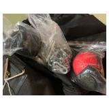 Boxing/punching bag, hanger and glo...