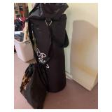 Boxing/punching bag, hanger and glo...