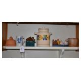 Pottery pieces, chicken salt and pe...