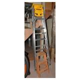Aluminum and wood ladder...