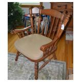 Wood side chair with cushion...