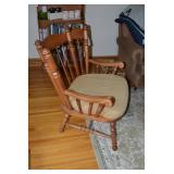 Wood side chair with cushion...