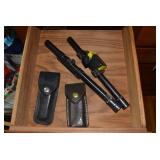 Weaver gun scopes, pocket knives...