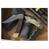 Weaver gun scopes, pocket knives...
