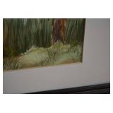 Watercolor and hand painted framed ...