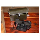 Sears binoculars, lantern, Protekto...