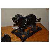 Cast iron dog nut cracker and bell...