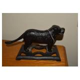 Cast iron dog nut cracker and bell...