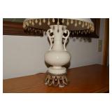 Floral pictures and table top lamp ...