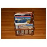 Magazine holder with telephone book...