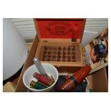 Lantern, knife sharpening kit, Ward...