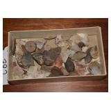 Collection of various stone pieces,...