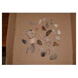 Collection of various stone pieces,...