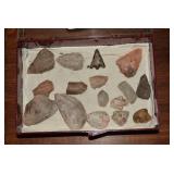 Arrowhead and other various stone p...
