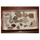 Collection of various stone pieces,...
