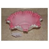 Ruffled Silvercrest bowl, pink and ...