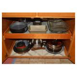 Glass and metal baking dishes and c...