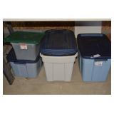 Plastic storage totes...